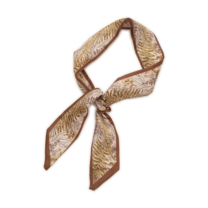 Custom Digital Print Silk Twilly Scarf For Decoration
