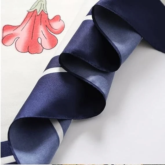Customized Silk Satin Scarves With Various Flower Patterns