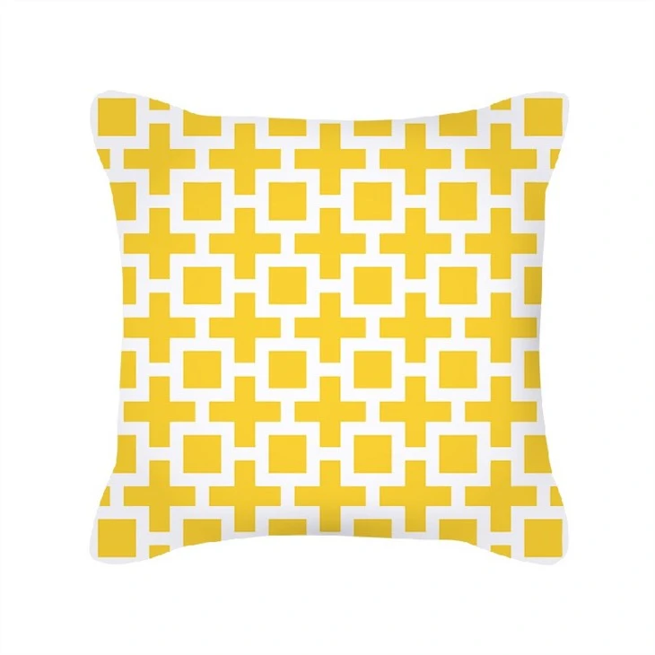 Modern Simple Geometric Pillow Home Silk Cushion Pillowcase