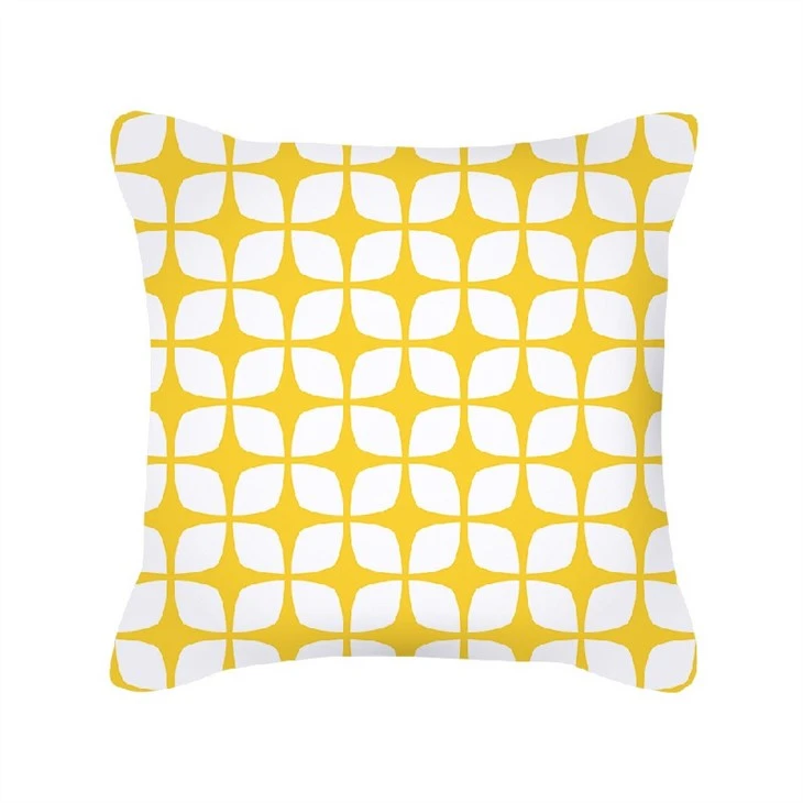 Modern Simple Geometric Pillow Home Silk Cushion Pillowcase
