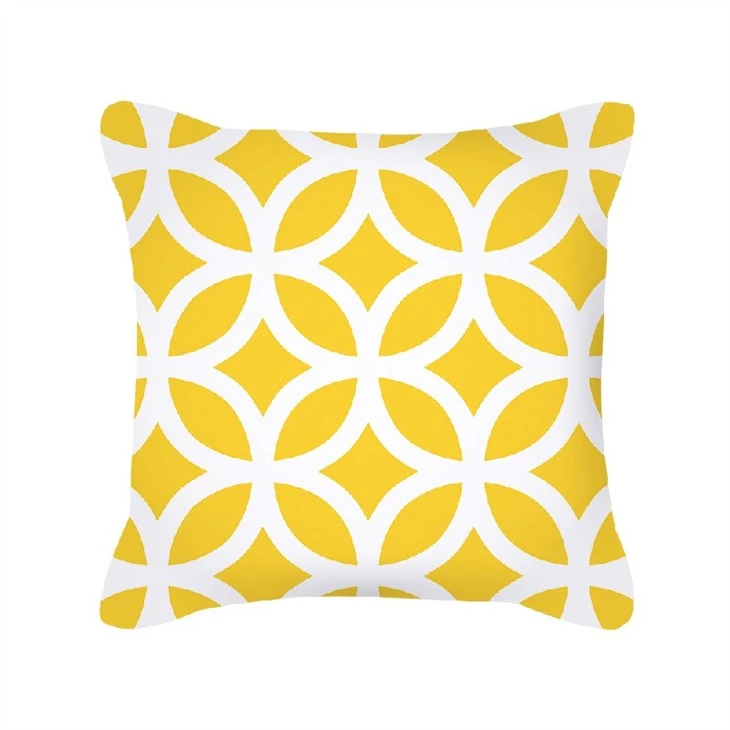 Modern Simple Geometric Pillow Home Silk Cushion Pillowcase