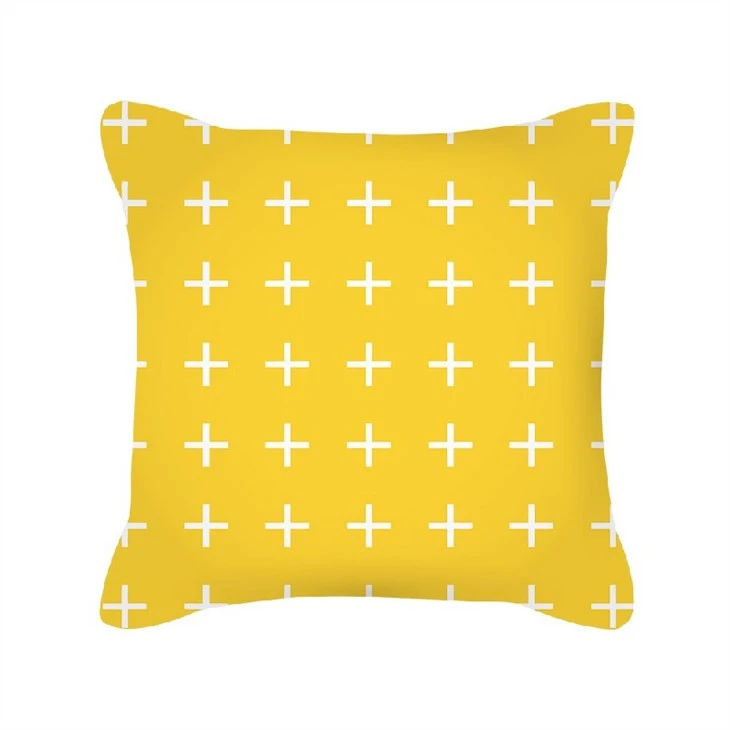 Modern Simple Geometric Pillow Home Silk Cushion Pillowcase